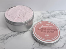 Load image into Gallery viewer, Rose Geranium Whipped Soap Scrub
